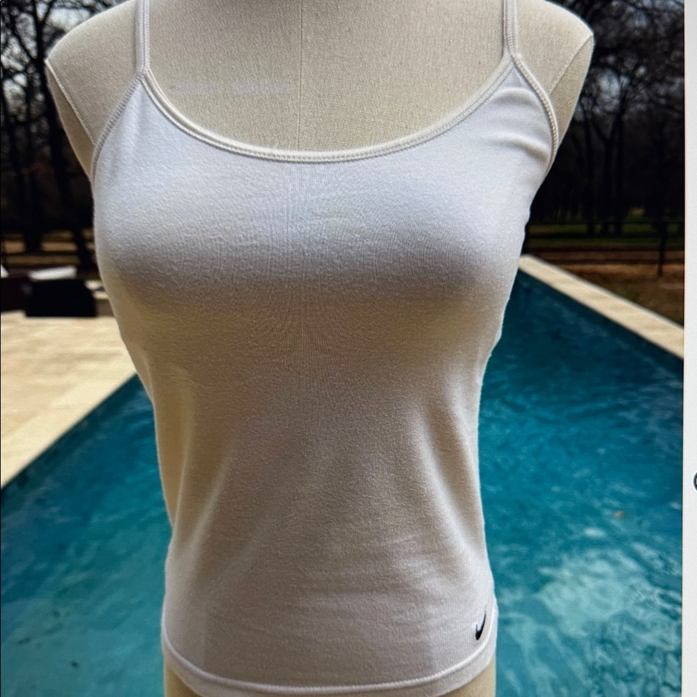 Nike Women's Camisole White Cotton Top Size Medium